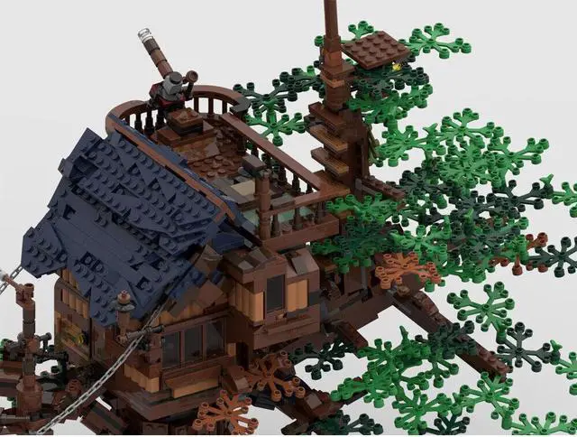 Alt view image 6 of 6 - ZITIANYOUBUILD MOC-136420 Modular Building: New Life Tree House with Interior 2374 Parts