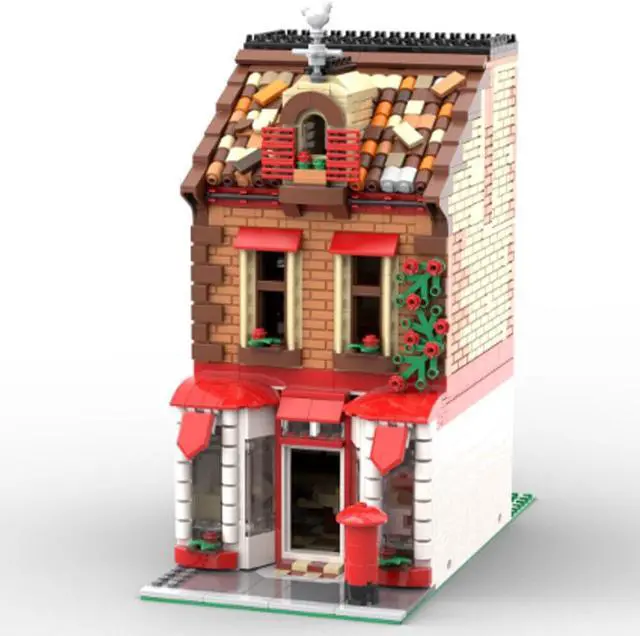 Main image of ZITIANYOUBUILD MOC-157391 Village Post Office Modular Building with Flat / Apartment 1811 Parts