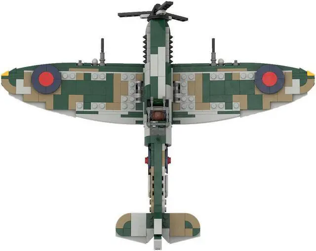Alt view image 3 of 5 - ZITIANYOUBUILD Custom MOC-125320 WW2 Supermarine SPITFIRE 454 Parts Kids Gift for Christmas