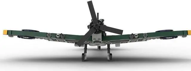 Alt view image 4 of 5 - ZITIANYOUBUILD Custom MOC-125320 WW2 Supermarine SPITFIRE 454 Parts Kids Gift for Christmas