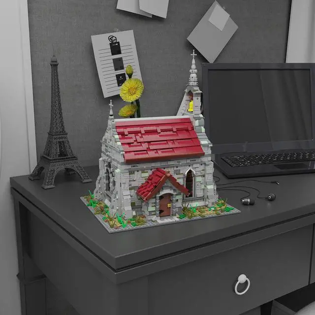 Alt view image 4 of 6 - ZITIANYOUBUILD C7459 Modular Building Medieval Cathedral Model for Adults 3747 Parts