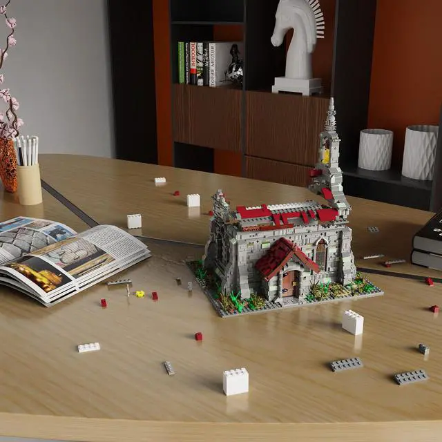 Alt view image 5 of 6 - ZITIANYOUBUILD C7459 Modular Building Medieval Cathedral Model for Adults 3747 Parts