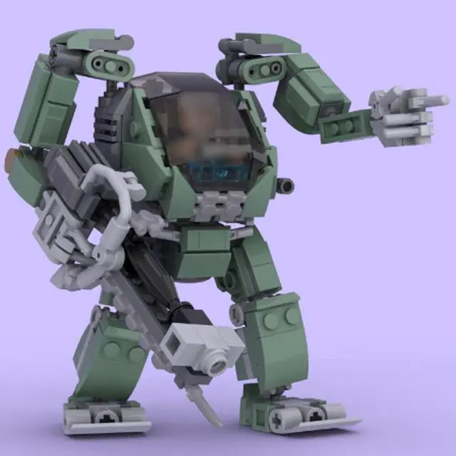 Alt view image 2 of 6 - ZITIANYOUBUILD MOC-137288 Amplified Mobility Platform AMP SUIT Model with Weapon 364 Parts