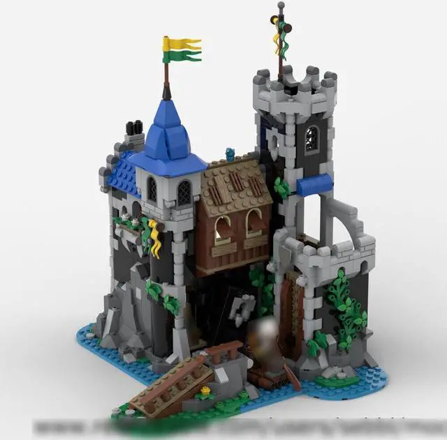 Alt view image 3 of 4 - ZITIANYOUBUILD MOC-148389 Fortress of Lakeside County Modular Building with Interior 933 Parts