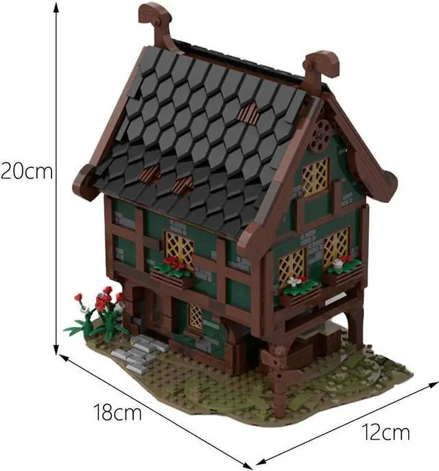 Main image of ZITIANYOUBUILD C6949 Modular Medieval Merchant Store Model with Interior 1721 Parts