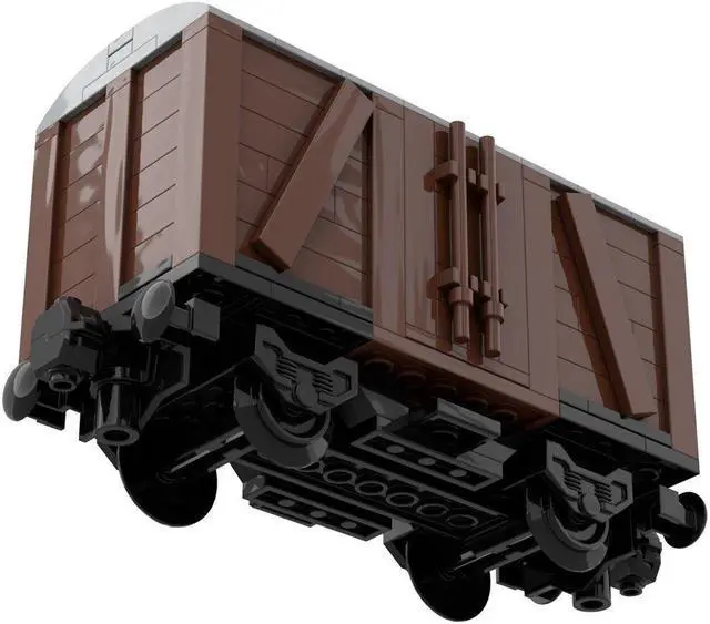 Alt view image 2 of 6 - ZITIANYOUBUILD Custom MOC-78696 7 Stud Wide Old Style Box Car 2 Axis Train 314 Parts Kids Gift