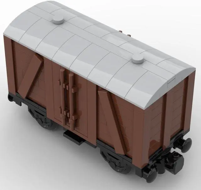 Alt view image 3 of 6 - ZITIANYOUBUILD Custom MOC-78696 7 Stud Wide Old Style Box Car 2 Axis Train 314 Parts Kids Gift