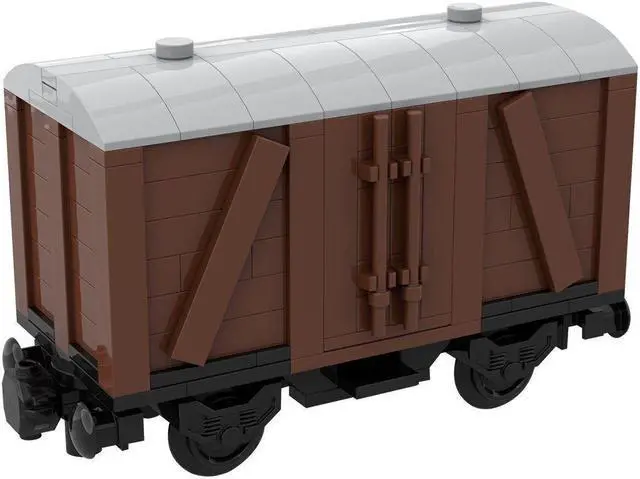 Alt view image 6 of 6 - ZITIANYOUBUILD Custom MOC-78696 7 Stud Wide Old Style Box Car 2 Axis Train 314 Parts Kids Gift