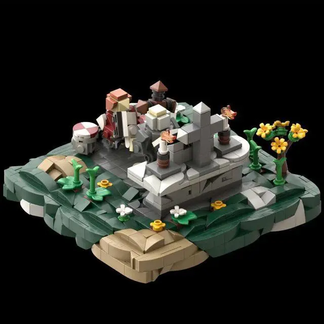 Alt view image 3 of 5 - ZITIANYOUBUILD MOC-153098 Stone Altar and Knight Miniature Scene Building Toys Set 654 Parts