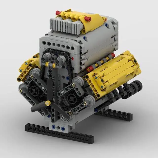Alt view image 2 of 6 - ZITIANYOUBUILD MOC-60662 V8 Engine with Roots Supercharger, Camshaft & Covers 945 Parts