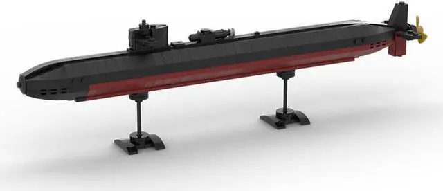 Alt view image 5 of 6 - ZITIANYOUBUILD Custom MOC-178041 Los Angeles Nuclear Submarine Building Block Set 306 Parts