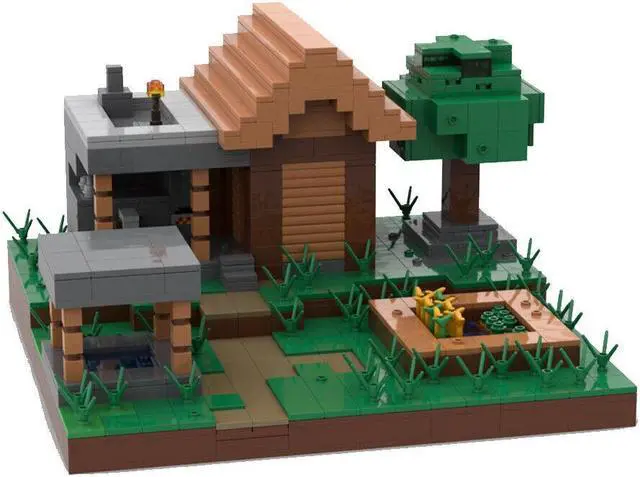 Main image of ZITIANYOUBUILD MOC-119299 Village Diorama from Video Game Sandbox Game Building Toys 1132 Parts