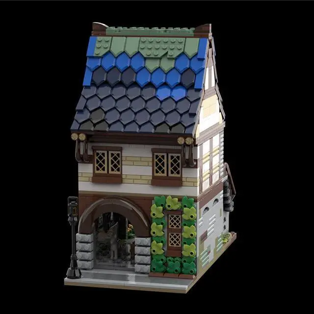 Alt view image 2 of 4 - ZITIANYOUBUILD MOC-106058 Medieval Armory with Interior Modular Building for Castle 1481 Parts