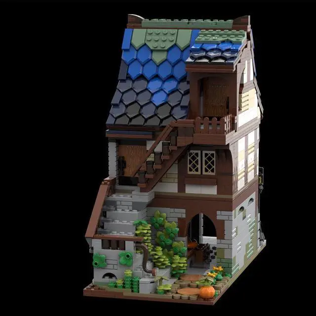 Alt view image 3 of 4 - ZITIANYOUBUILD MOC-106058 Medieval Armory with Interior Modular Building for Castle 1481 Parts