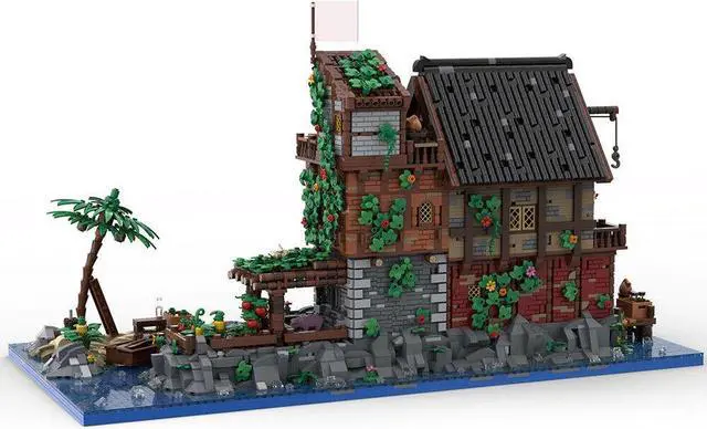 Main image of ZITIANYOUBUILD MOC-126702 Medieval Pirate's Refuge on Island with Interior 8624 Parts