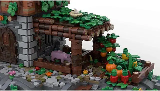 Alt view image 5 of 6 - ZITIANYOUBUILD MOC-126702 Medieval Pirate's Refuge on Island with Interior 8624 Parts