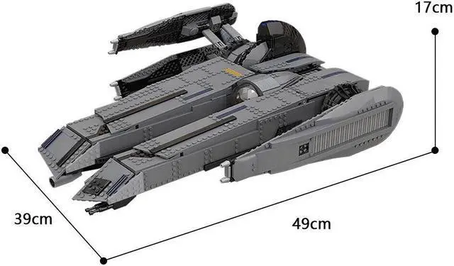 Alt view image 3 of 3 - ZITIANYOUBUILD C5722 Personal Transport Unique Ship with Interior Cockpit 1608 Parts