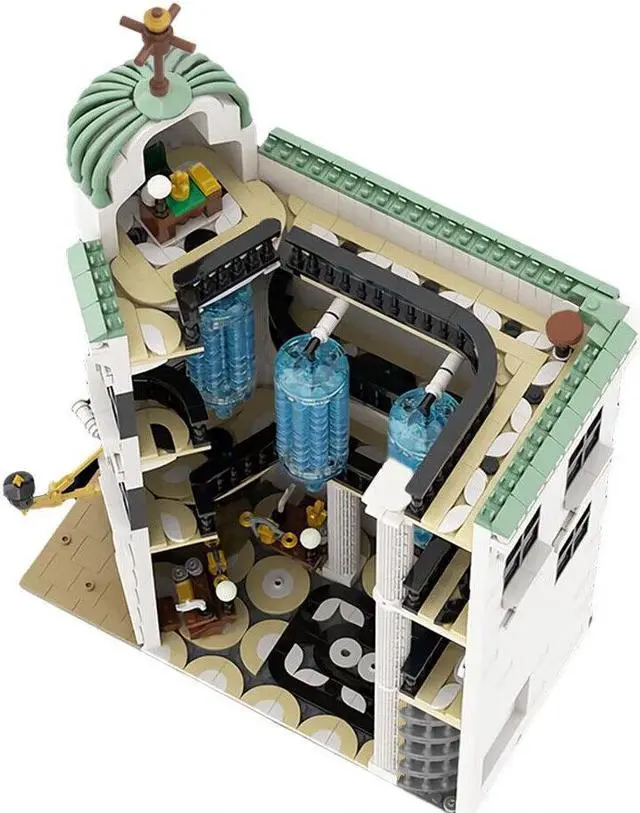 Alt view image 2 of 5 - ZITIANYOUBUILD C7720 Modular Building with Side Entrance, Large Chandeliers & Dragon 3603 Parts