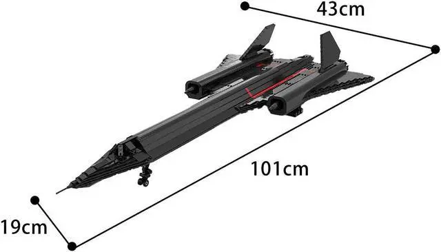 Alt view image 4 of 4 - ZITIANYOUBUILD C6960 Long-range Strategic Reconnaissance Aircraft Fighter 1968 Parts