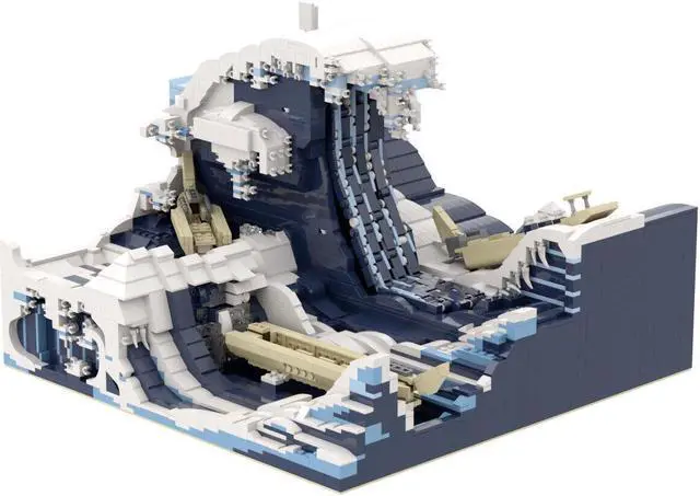 Main image of ZITIANYOUBUILD C4981 Famous Paintings of the World: The Wave Building Toys Set 3289 Parts