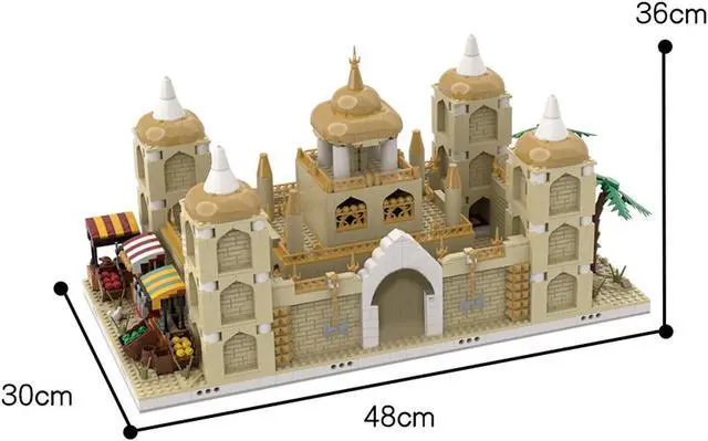 Alt view image 2 of 2 - ZITIANYOUBUILD C5352 Modular Palace Desert Village Model Building Toys Set 3126 Parts