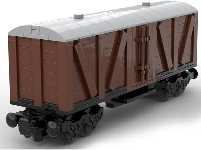 Alt view image 2 of 6 - ZITIANYOUBUILD Custom MOC-78793 7 Stud Wide Old Style Box Car 4 Axis Train 421 Parts Kids Gift