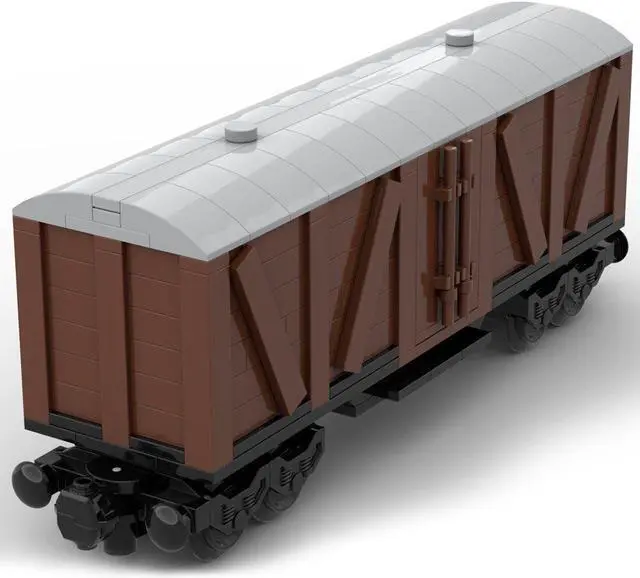 Alt view image 3 of 6 - ZITIANYOUBUILD Custom MOC-78793 7 Stud Wide Old Style Box Car 4 Axis Train 421 Parts Kids Gift