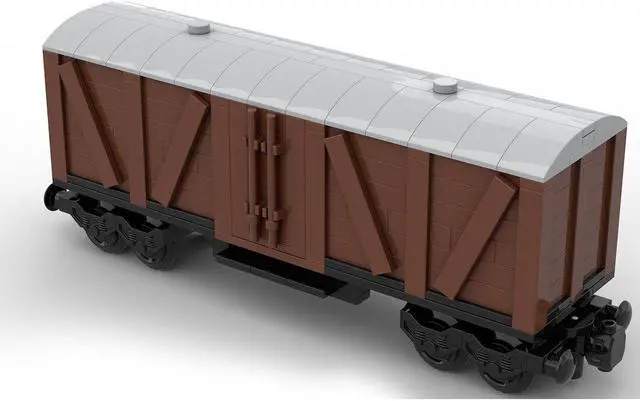 Alt view image 5 of 6 - ZITIANYOUBUILD Custom MOC-78793 7 Stud Wide Old Style Box Car 4 Axis Train 421 Parts Kids Gift