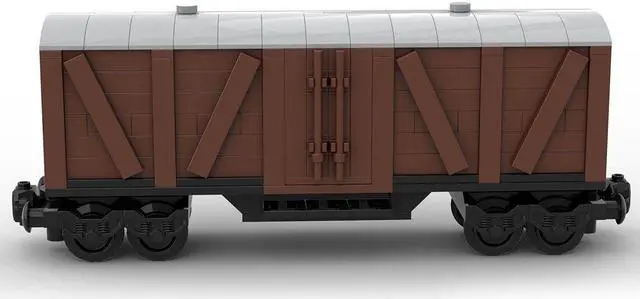 Alt view image 6 of 6 - ZITIANYOUBUILD Custom MOC-78793 7 Stud Wide Old Style Box Car 4 Axis Train 421 Parts Kids Gift