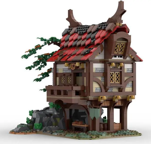 Alt view image 3 of 4 - ZITIANYOUBUILD MOC-73723 MEDIEVAL BAKERY Model Modular Building for Collection 1407 Parts