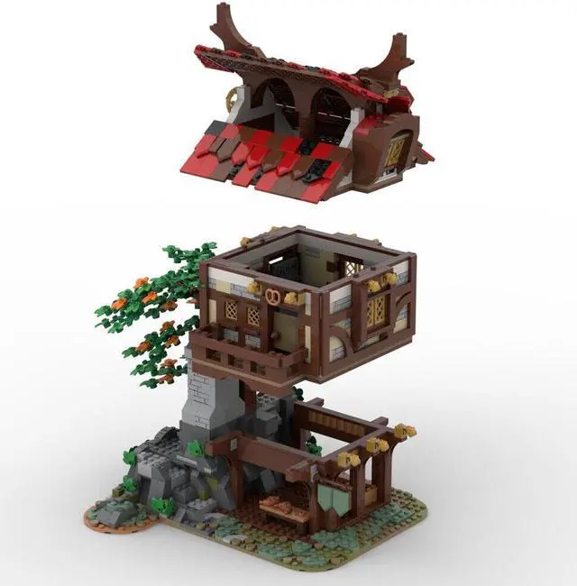 Alt view image 4 of 4 - ZITIANYOUBUILD MOC-73723 MEDIEVAL BAKERY Model Modular Building for Collection 1407 Parts