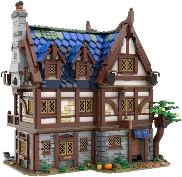 Alt view image 2 of 4 - ZITIANYOUBUILD MOC-119495 Medieval Tavern & Hotel Model Modular Building 2989 Parts Gift