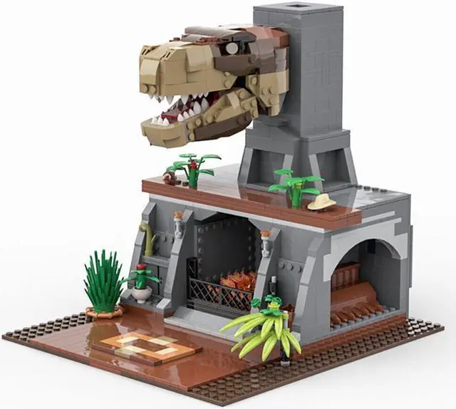 Main image of ZITIANYOUBUILD C5006 Fireplace Model with Dinosaur Head Building Toys Set 941 Parts