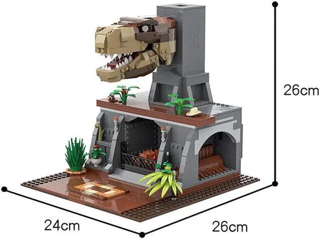Alt view image 3 of 3 - ZITIANYOUBUILD C5006 Fireplace Model with Dinosaur Head Building Toys Set 941 Parts