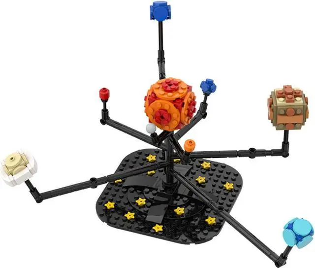 Alt view image 2 of 5 - ZITIANYOUBUILD Custom MOC: C7259 The Eight Planets of the Solar System 278 Parts Brick