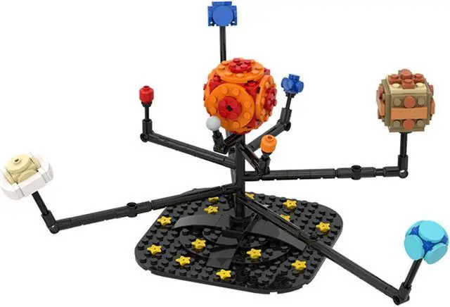 Alt view image 4 of 5 - ZITIANYOUBUILD Custom MOC: C7259 The Eight Planets of the Solar System 278 Parts Brick