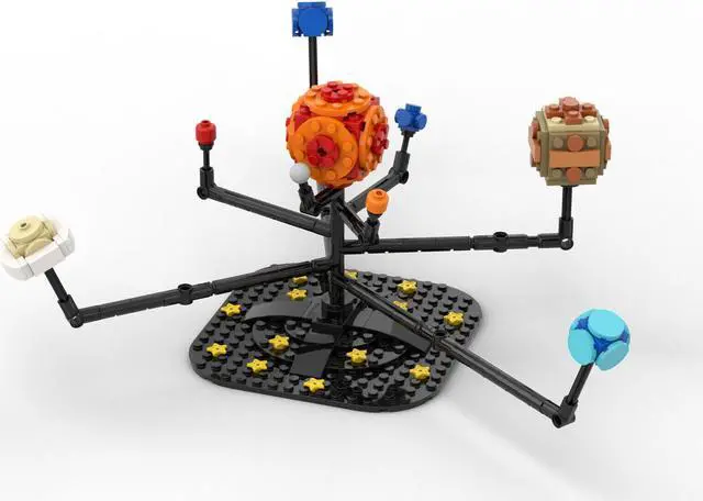 Alt view image 3 of 5 - ZITIANYOUBUILD Custom MOC: C7259 The Eight Planets of the Solar System 278 Parts Brick