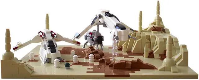 Main image of ZITIANYOUBUILD C5195 Battle in Episode II with Ship and Walker from Movie 700 Parts