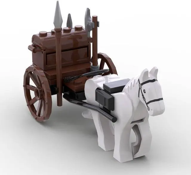Alt view image 5 of 5 - ZITIANYOUBUILD Custom MOC-87090 Medieval Supply Wagon 36 Parts Kids Gift for Christmas