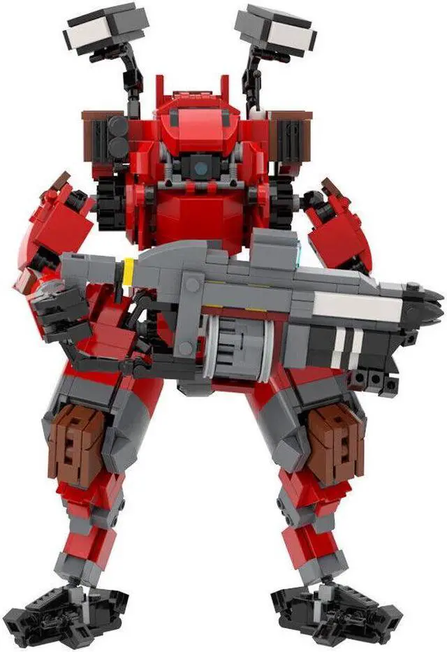 Alt view image 2 of 5 - ZITIANYOUBUILD C9582 Red Robot Model Building Toys Set from Video Game 976 Parts for Adults