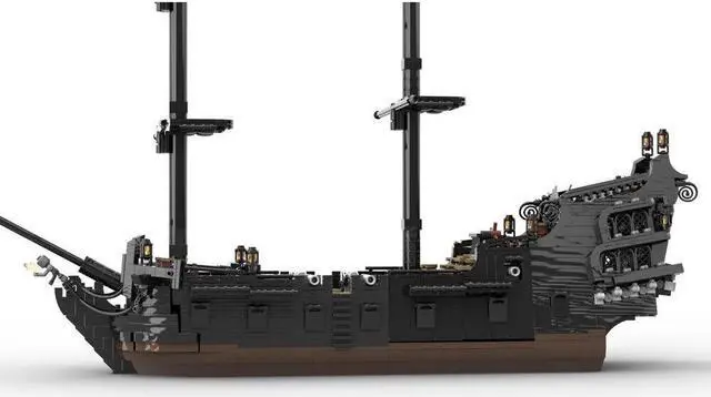 Main image of ZITIANYOUBUILD MOC-80551 Black Pirate Ship Model Building Toys Set for Collection 2478 Parts