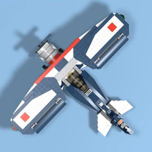 Alt view image 2 of 2 - ZITIANYOUBUILD C3050 Biplane with Rotatable Propeller, 4 Movable Ailerons 461 Parts