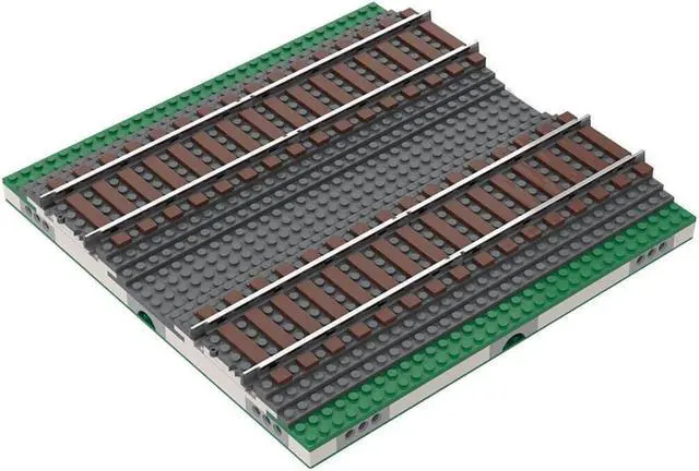 Main image of ZITIANYOUBUILD Custom MOC-117831 MILS Ballasted Double Track Train Track Model 423 Parts