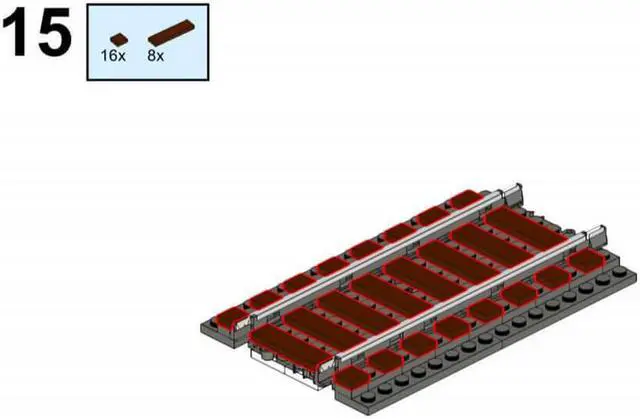 Alt view image 2 of 6 - ZITIANYOUBUILD Custom MOC-117831 MILS Ballasted Double Track Train Track Model 423 Parts