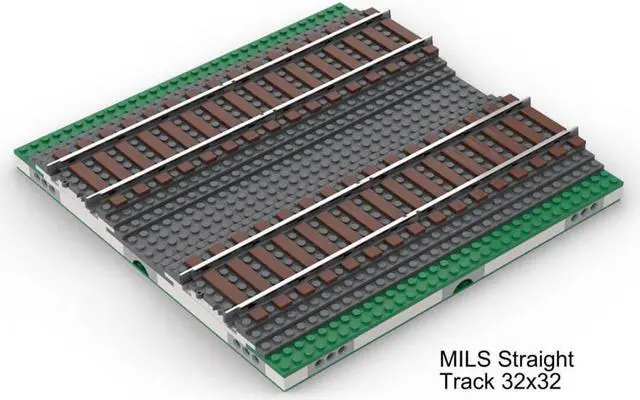 Alt view image 4 of 6 - ZITIANYOUBUILD Custom MOC-117831 MILS Ballasted Double Track Train Track Model 423 Parts