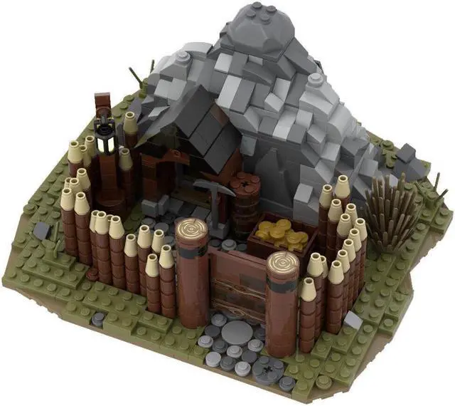 Alt view image 3 of 3 - ZITIANYOUBUILD MOC-114319 Medieval Gold Mine Model Building Toys Set for Collection 756 Parts