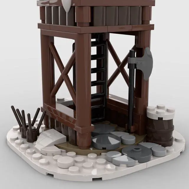 Alt view image 3 of 5 - ZITIANYOUBUILD Custom MOC-95891 Winter Viking Tower Parts 306 Parts Kids Gift for Christmas
