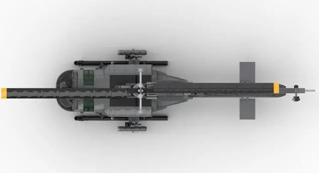 Alt view image 4 of 6 - ZITIANYOUBUILD MOC-93333 Utility Military Helicopter First Turbine-powered Helicopter 722 Parts