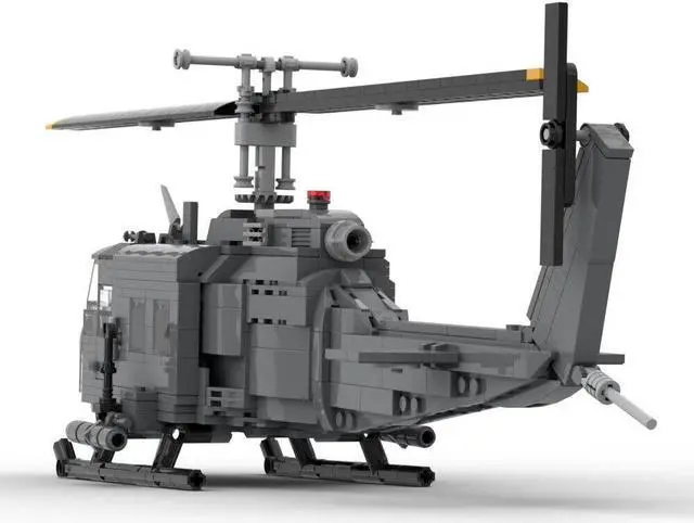Alt view image 3 of 6 - ZITIANYOUBUILD MOC-93333 Utility Military Helicopter First Turbine-powered Helicopter 722 Parts