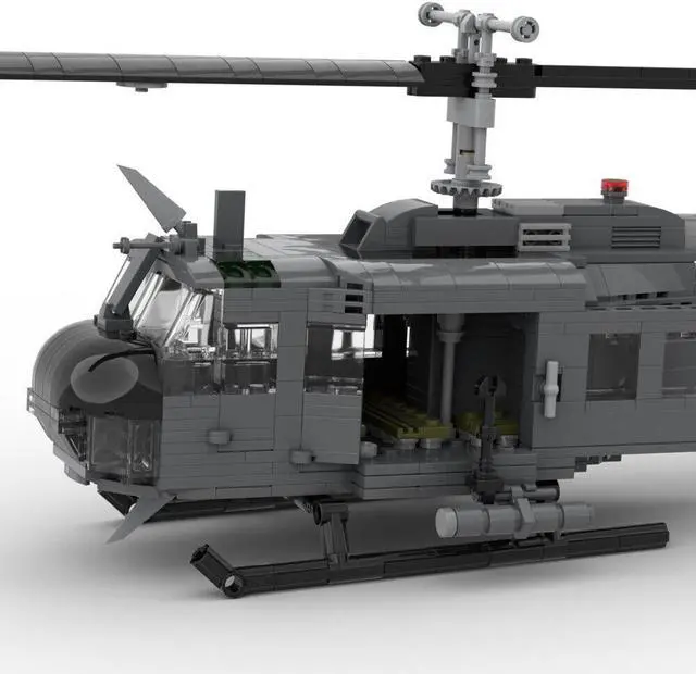 Alt view image 5 of 6 - ZITIANYOUBUILD MOC-93333 Utility Military Helicopter First Turbine-powered Helicopter 722 Parts